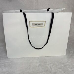 Miu Miu White and Black Gift Bag